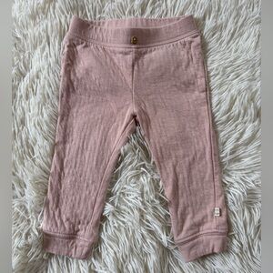 Petite Maison x Nono 100% Organic Cotton Pink Pointelle Baby Pants 12-18m